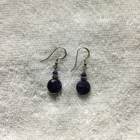 Sterling silver and Lapis earring - Picture 2 of 3
